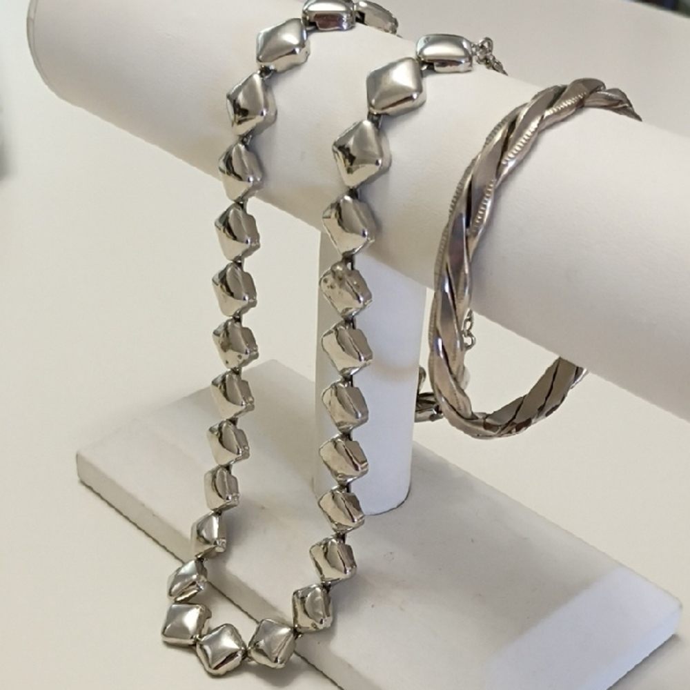 Southwestern Western Bracelet Necklace Set Vintage Cuff Casual